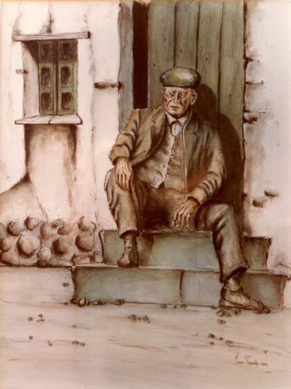 Anziano seduto